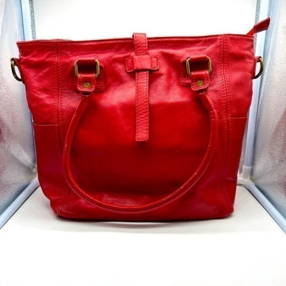 Bright Red Italian Leather Bag | Made in Italy | Borse in Pelle